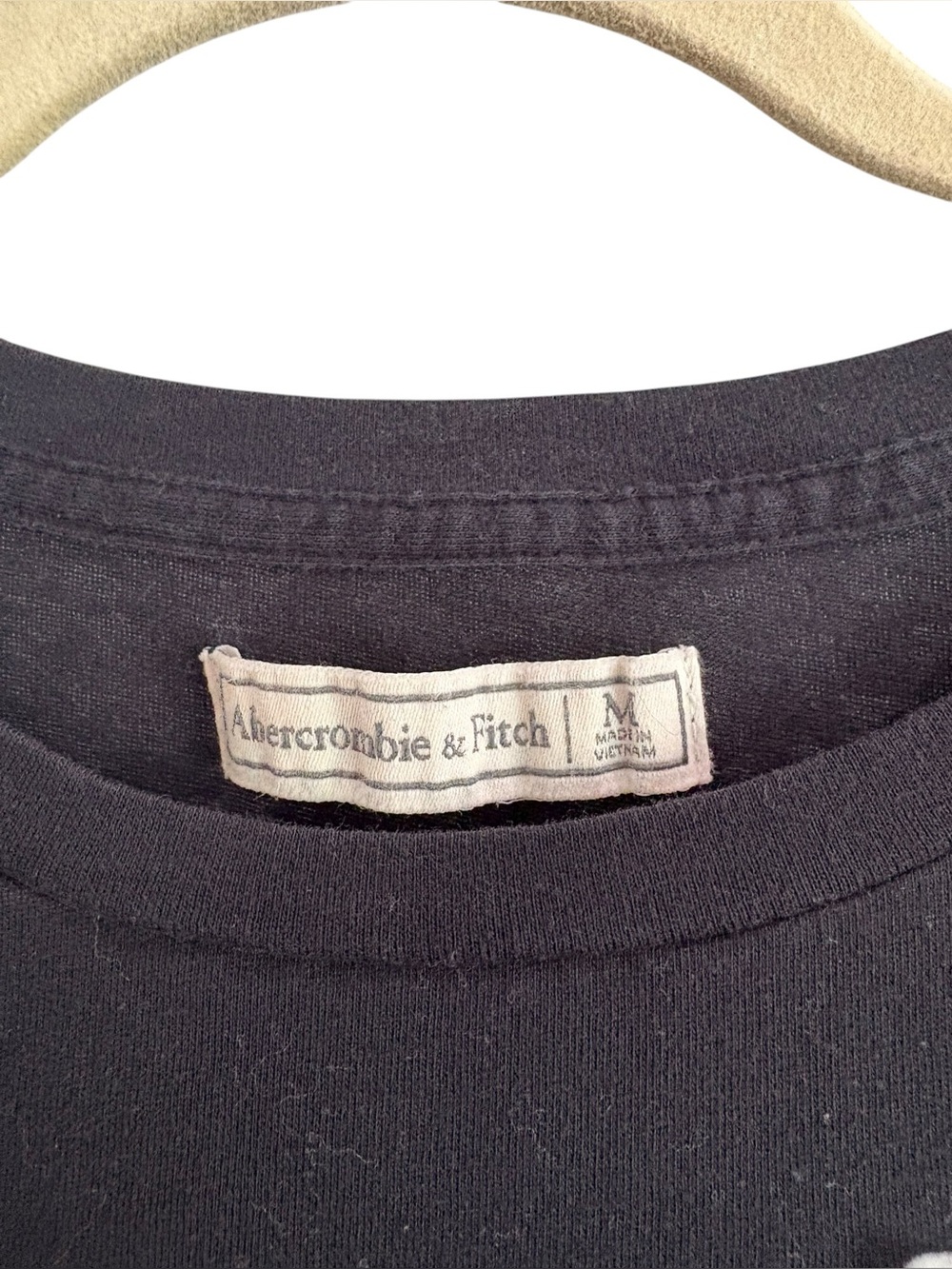 Abercrombie & Fitch Y2K A&F Logo Tee Size Medium Black Graphic T-Shirt - Picture 2 of 2